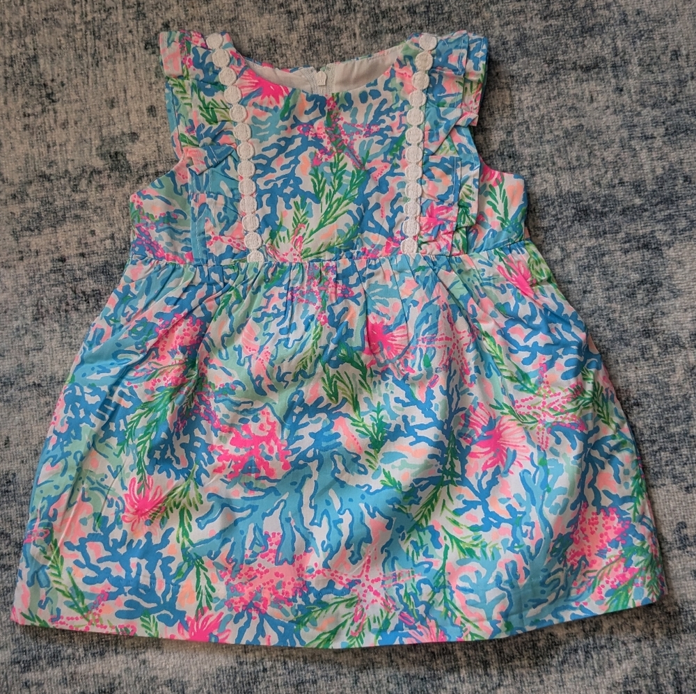Baby Lilly shift on Coral Bay with diaper cover